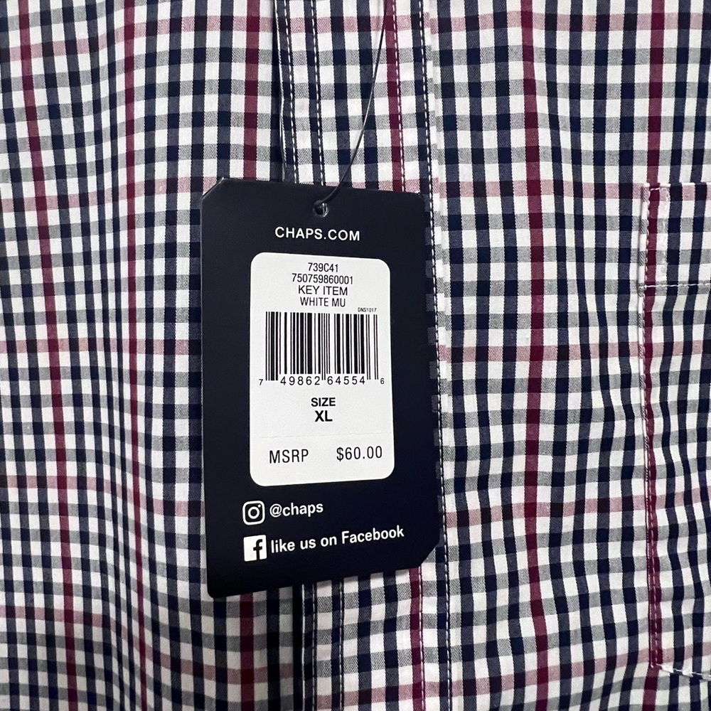 NWT Chaps XL Long-sleeved Dress Shirt - Picture 2 of 3